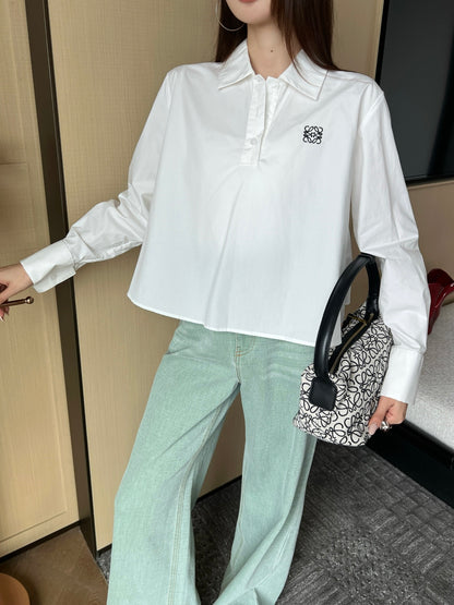 Loe 25fw embroidered shirt