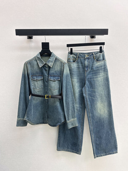 Saint 25fw denim suit