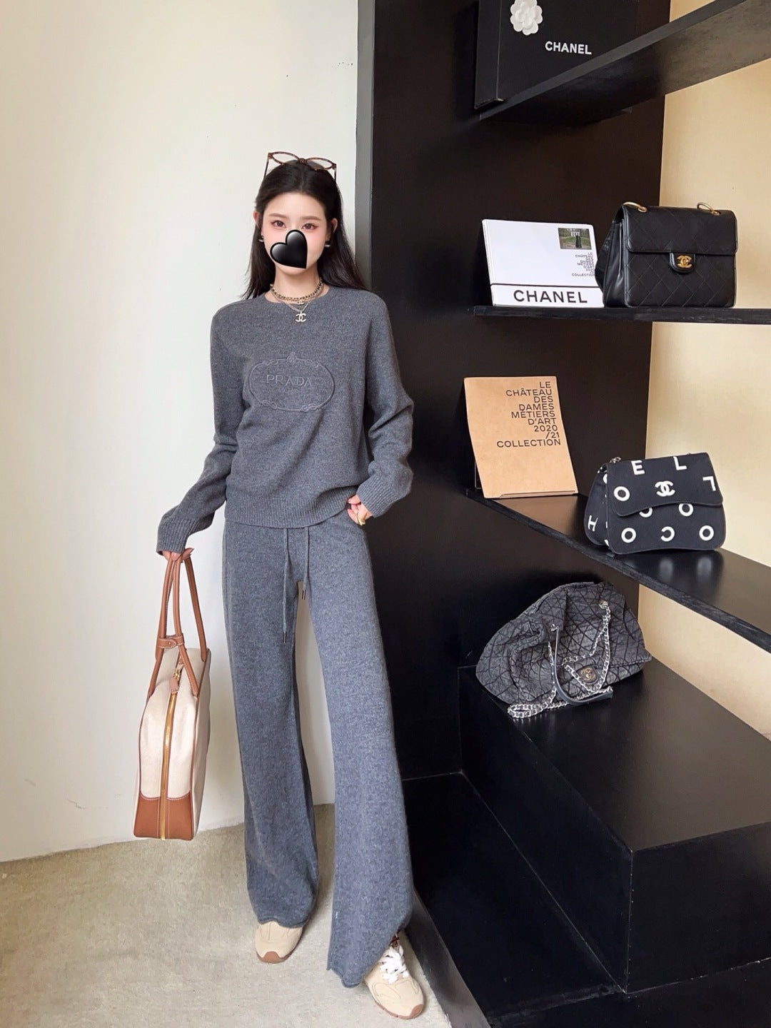 Pra 25fw knitted suit