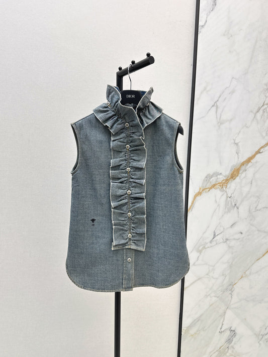 CD 25fw ruffle vest