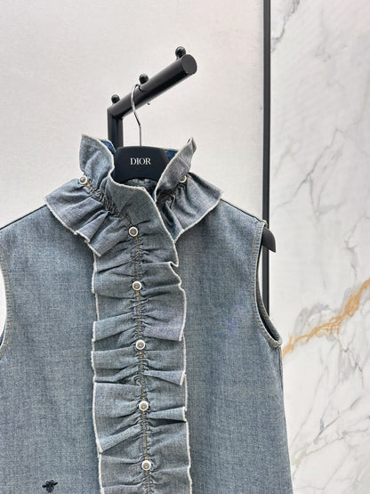 CD 25fw ruffle vest