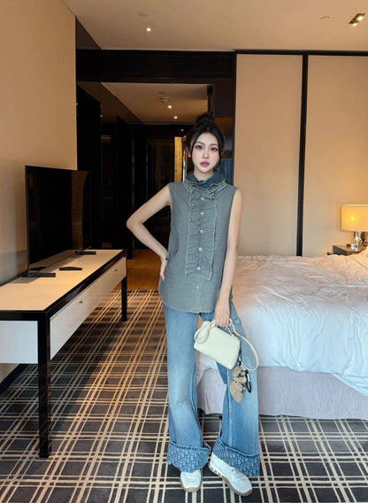 CD 25fw ruffle vest