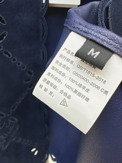 Herm 25fw embroidered suede jacket