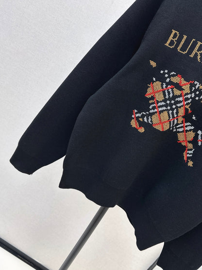 Bur 25fw jacquard sweatshirt