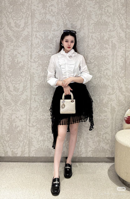 CD 25fw ruffle shirt