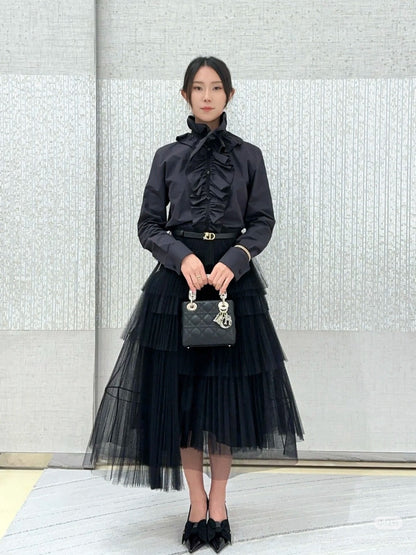 CD 25fw ruffle shirt