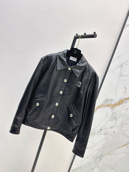 Chan 25fw leather jacket