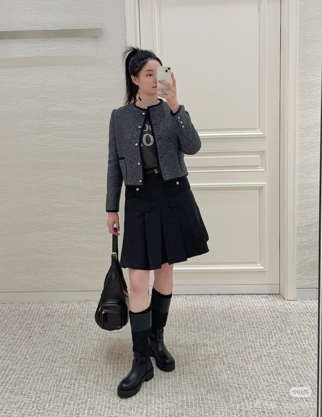 CD 25fw pleated skirt