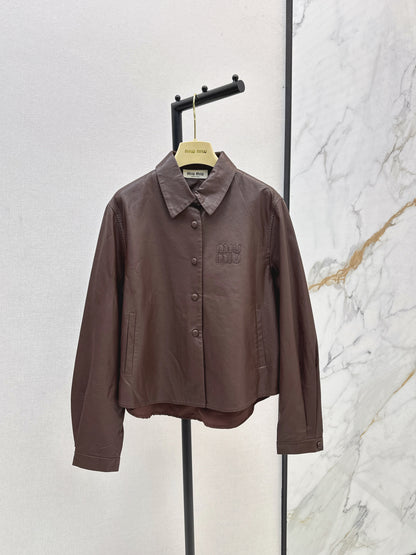 Miu 25fw leather jacket