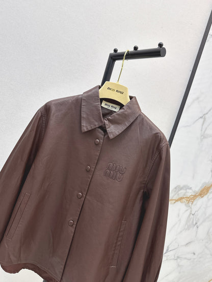 Miu 25fw leather jacket