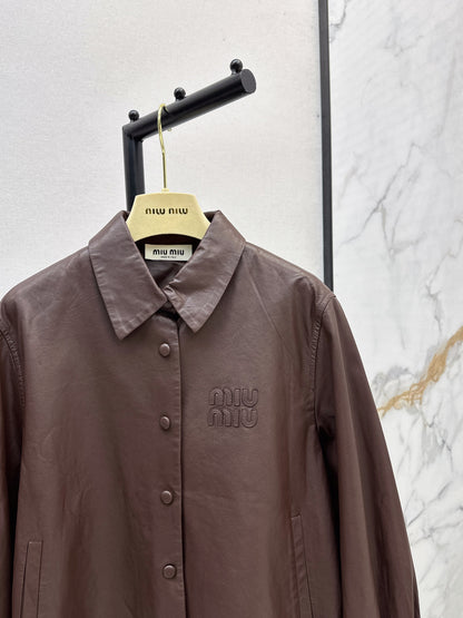Miu 25fw leather jacket