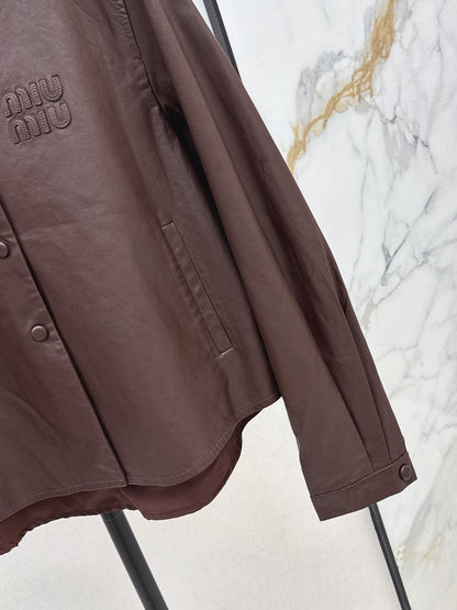 Miu 25fw leather jacket