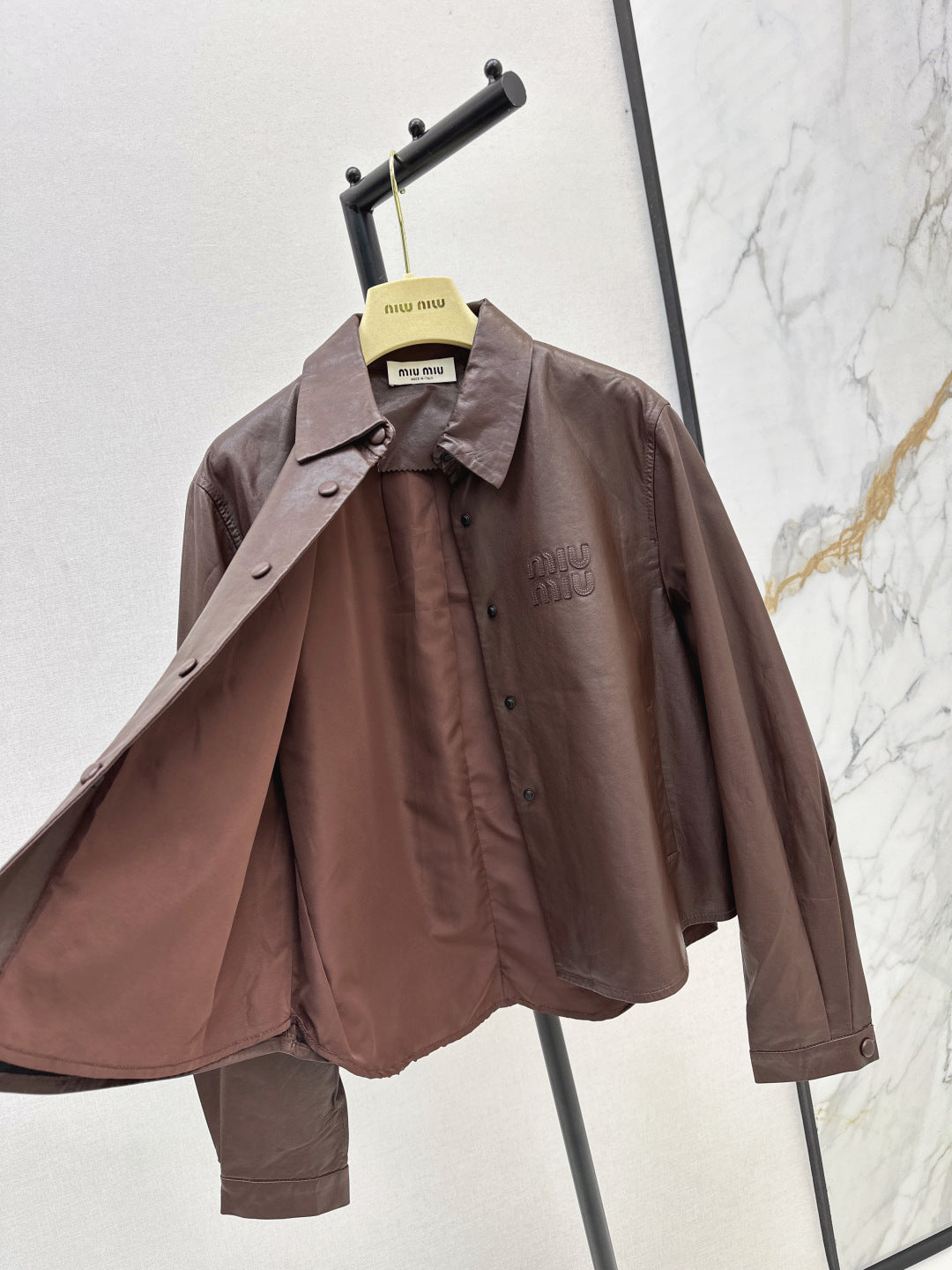 Miu 25fw leather jacket