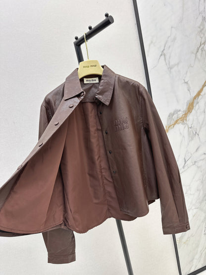 Miu 25fw leather jacket