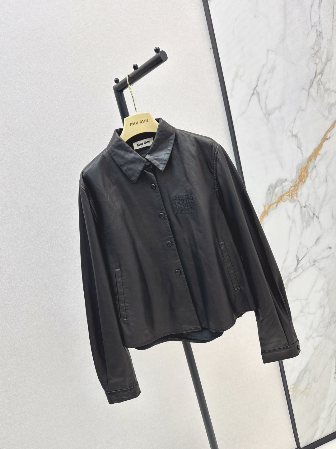 Miu 25fw leather jacket