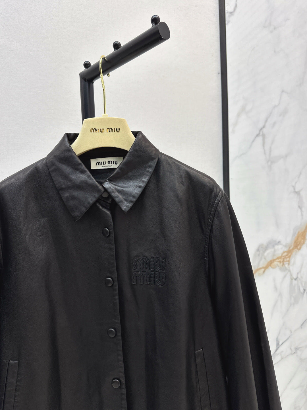 Miu 25fw leather jacket