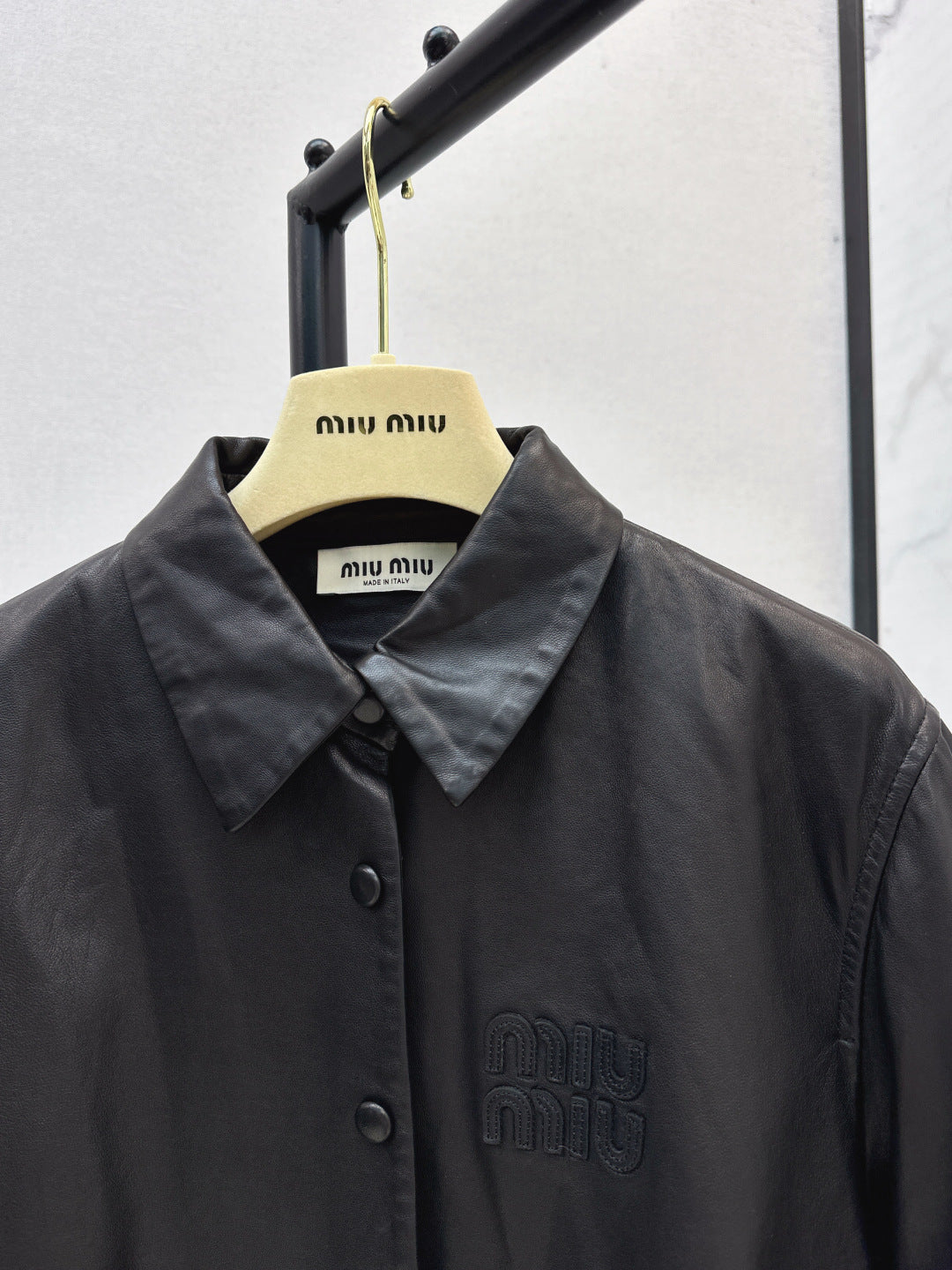 Miu 25fw leather jacket