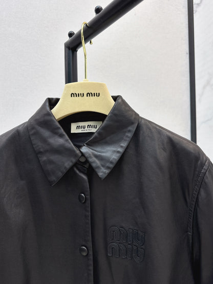 Miu 25fw leather jacket