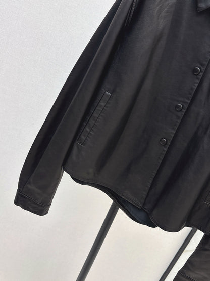 Miu 25fw leather jacket