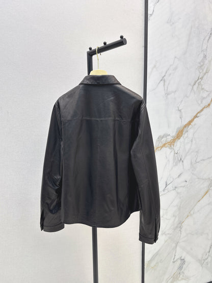 Miu 25fw leather jacket