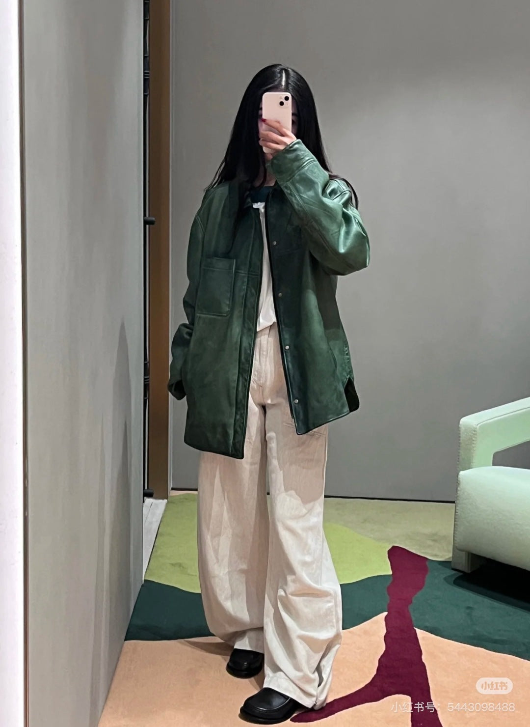Loe 25fw leather jacket