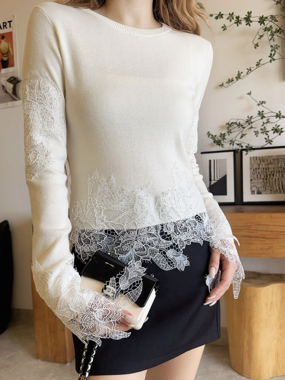 Es 25fw lace sweater