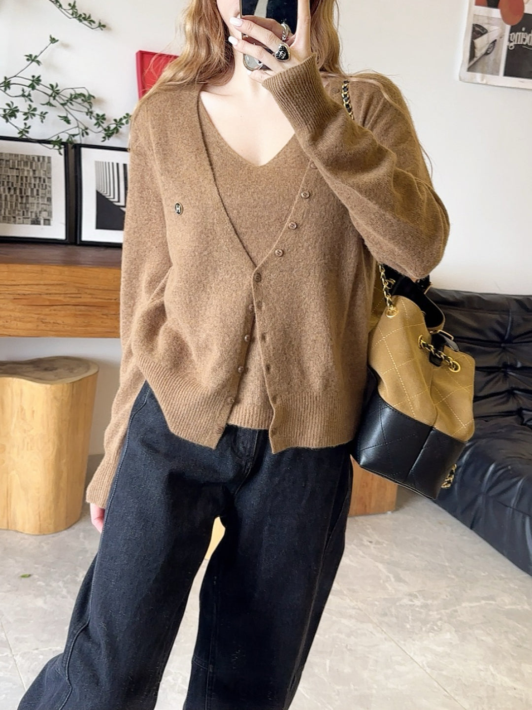 Herm 25fw knitted cardigan
