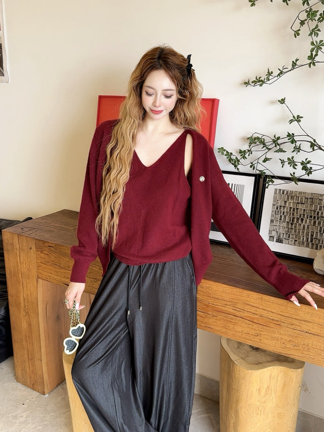 Herm 25fw knitted cardigan