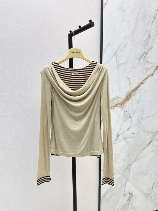 Miu 25fw off-shoulder shirt