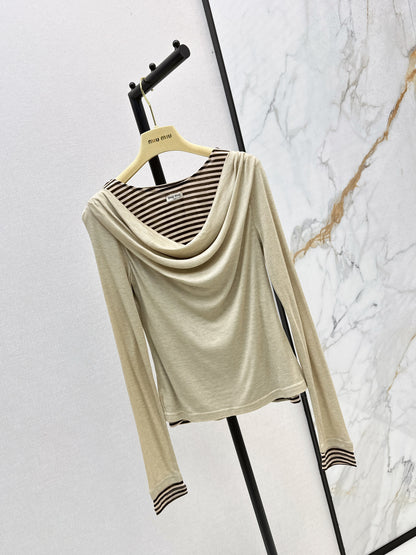 Miu 25fw off-shoulder shirt