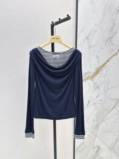 Miu 25fw off-shoulder shirt