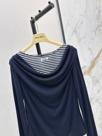 Miu 25fw off-shoulder shirt