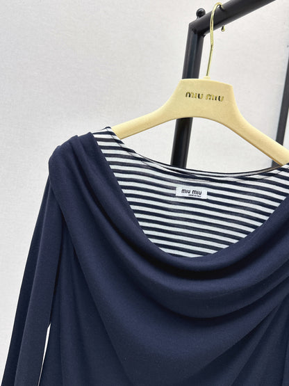 Miu 25fw off-shoulder shirt