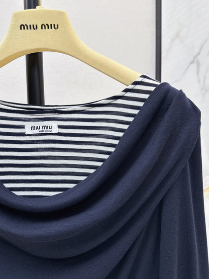 Miu 25fw off-shoulder shirt