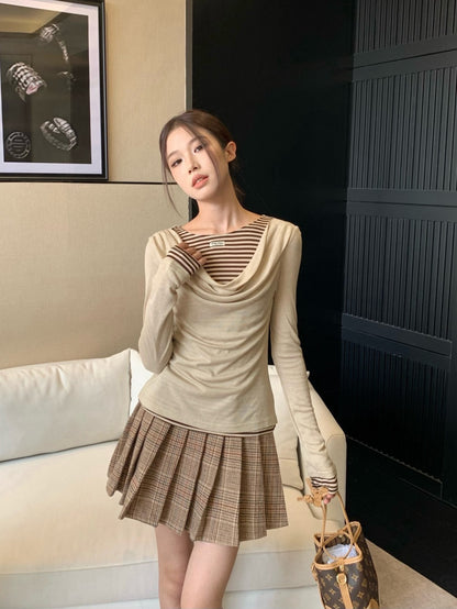 Miu 25fw off-shoulder shirt