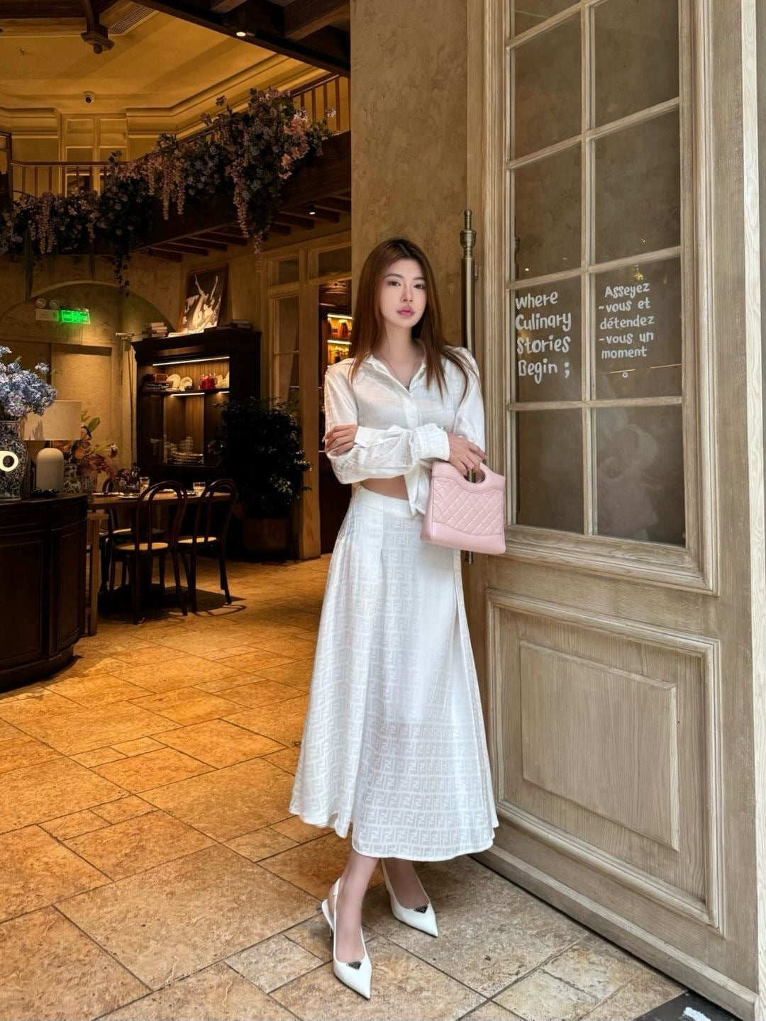 Fend 25fw jacquard skirt