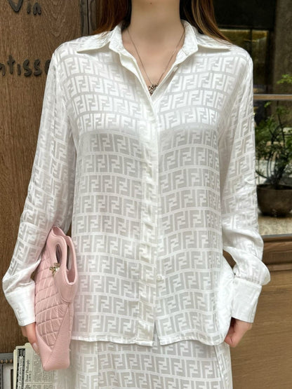 Fend 25fw jacquard shirt