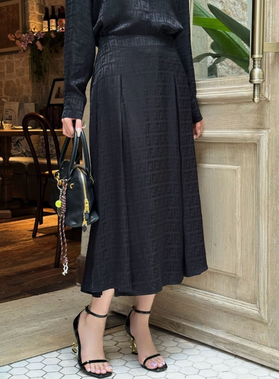 Fend 25fw jacquard skirt
