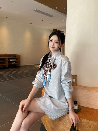 Louis 25fw jacquard dress