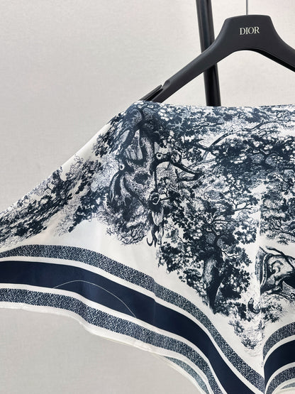 CD 25fw silk cape shirt