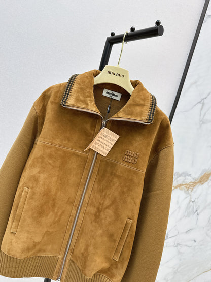 Miu 25fw suede jacket