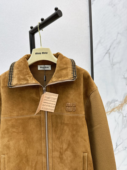 Miu 25fw suede jacket