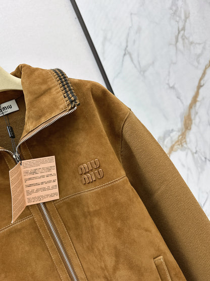 Miu 25fw suede jacket