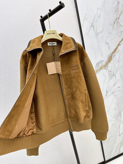 Miu 25fw suede jacket