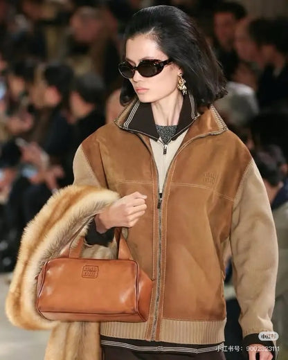 Miu 25fw suede jacket