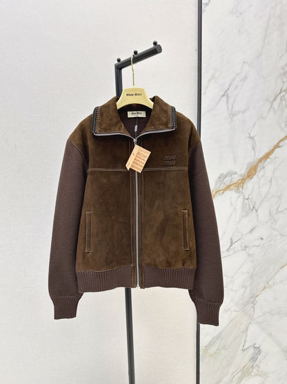 Miu 25fw suede jacket