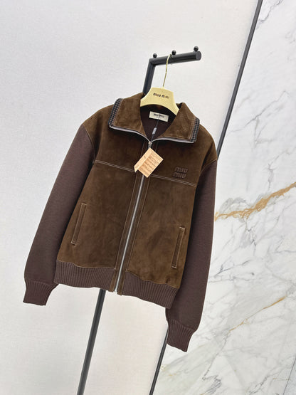 Miu 25fw suede jacket