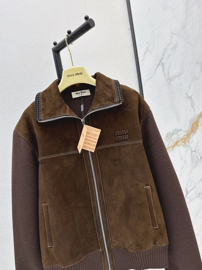 Miu 25fw suede jacket