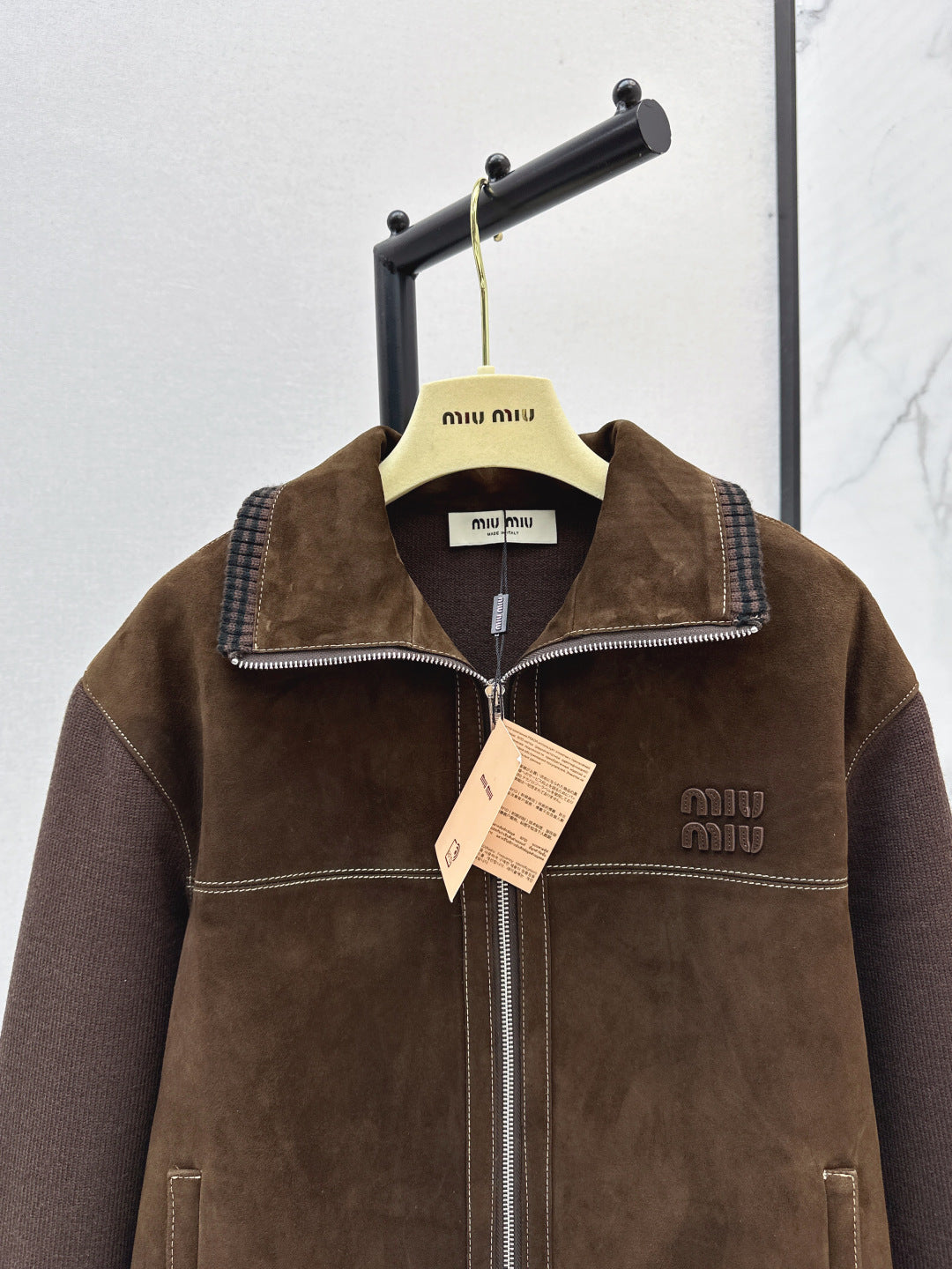 Miu 25fw suede jacket
