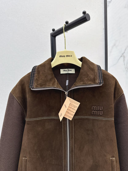 Miu 25fw suede jacket